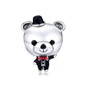 (image for) Pandora Style Groom Bear Charm - SCC1473