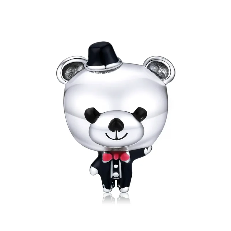 (image for) Pandora Style Groom Bear Charm - SCC1473