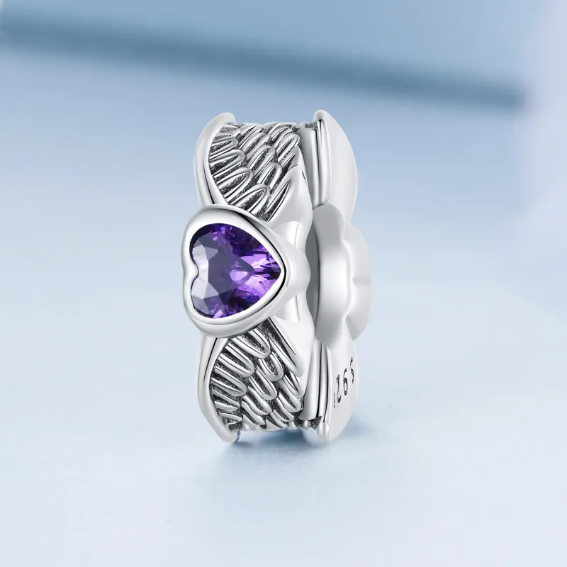 (image for) Pandora Style Guardian Heart Spacer Charm - BSC677 - View 2
