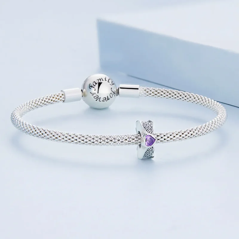 (image for) Pandora Style Guardian Heart Spacer Charm - BSC677 - View 5