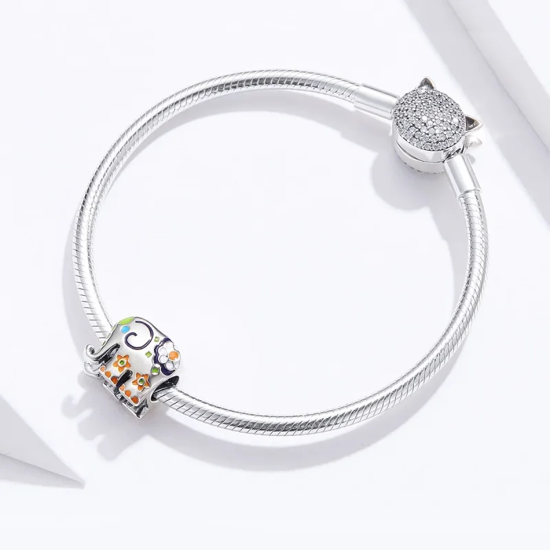 (image for) Pandora Style Happy Elephant Charm - BSC095 - View 2