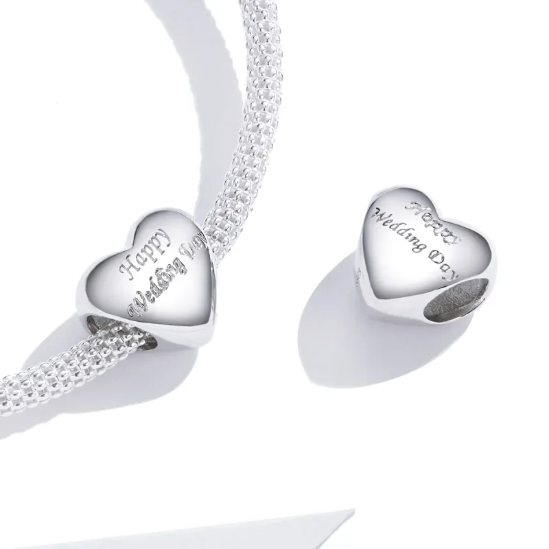 (image for) Pandora Style Happy Wedding Charm - BSC268 - View 3