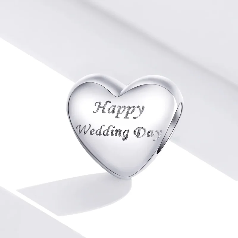 (image for) Pandora Style Happy Wedding Charm - BSC268 - View 4