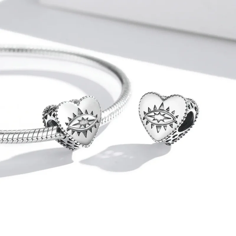 (image for) Pandora Style Heart Demon Eye Charm - SCC1987 - View 3