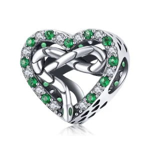 (image for) Pandora Style Heart Snake Charm - BSC507