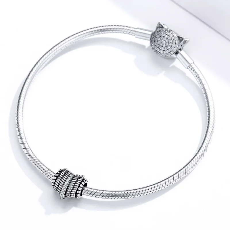 (image for) Pandora Style Heart Weaving Charm - SCC1470 - View 3
