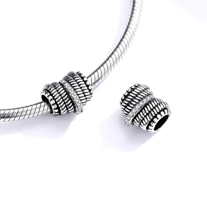 (image for) Pandora Style Heart Weaving Charm - SCC1470 - View 4
