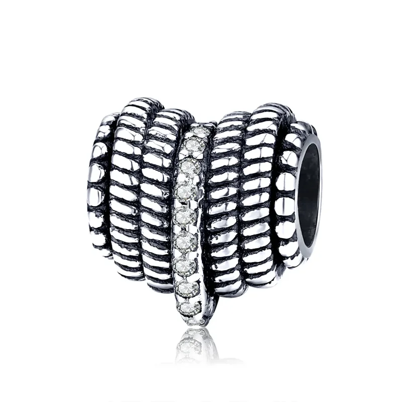 (image for) Pandora Style Heart Weaving Charm - SCC1470