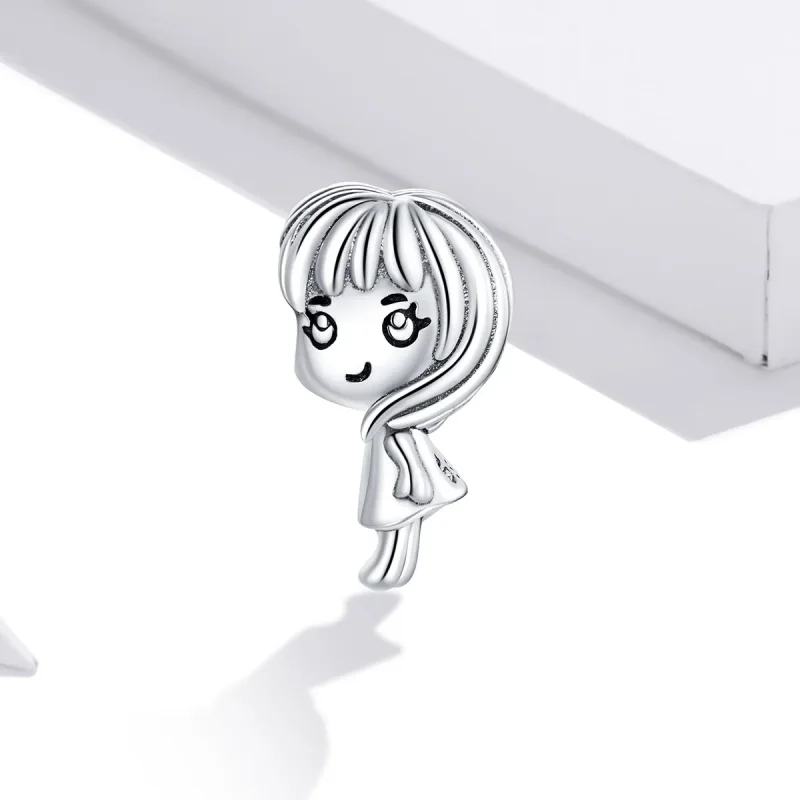 (image for) Pandora Style Heartbeat Girl Charm - BSC399 - View 2