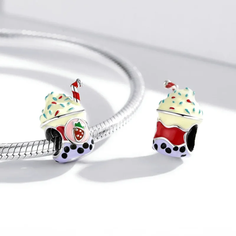 (image for) Pandora Style Ice Cream Milk Tea Charm - SCC1947 - View 3