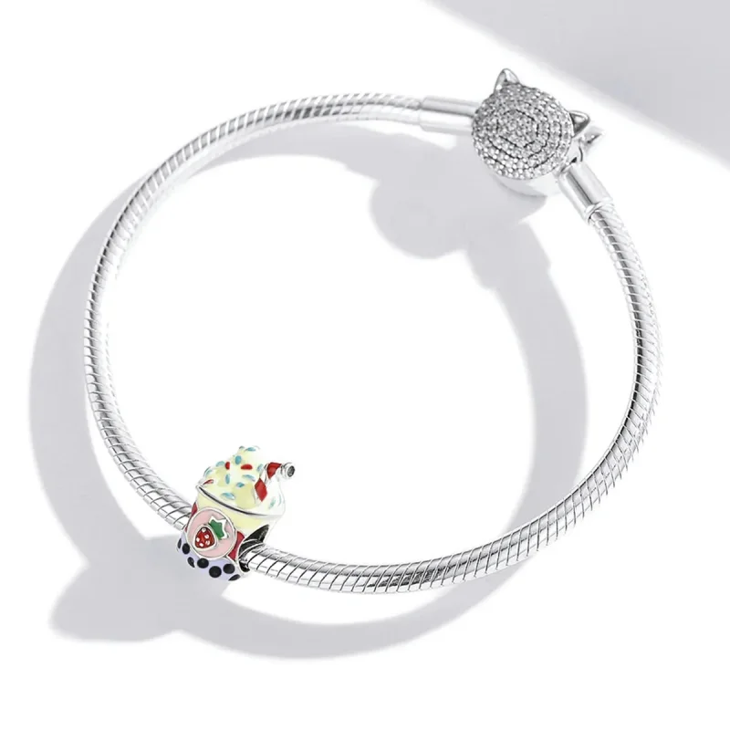 (image for) Pandora Style Ice Cream Milk Tea Charm - SCC1947 - View 4