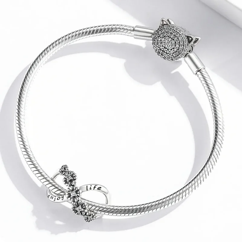 (image for) Pandora Style Infinite Flowers Charm - SCC2099 - View 3