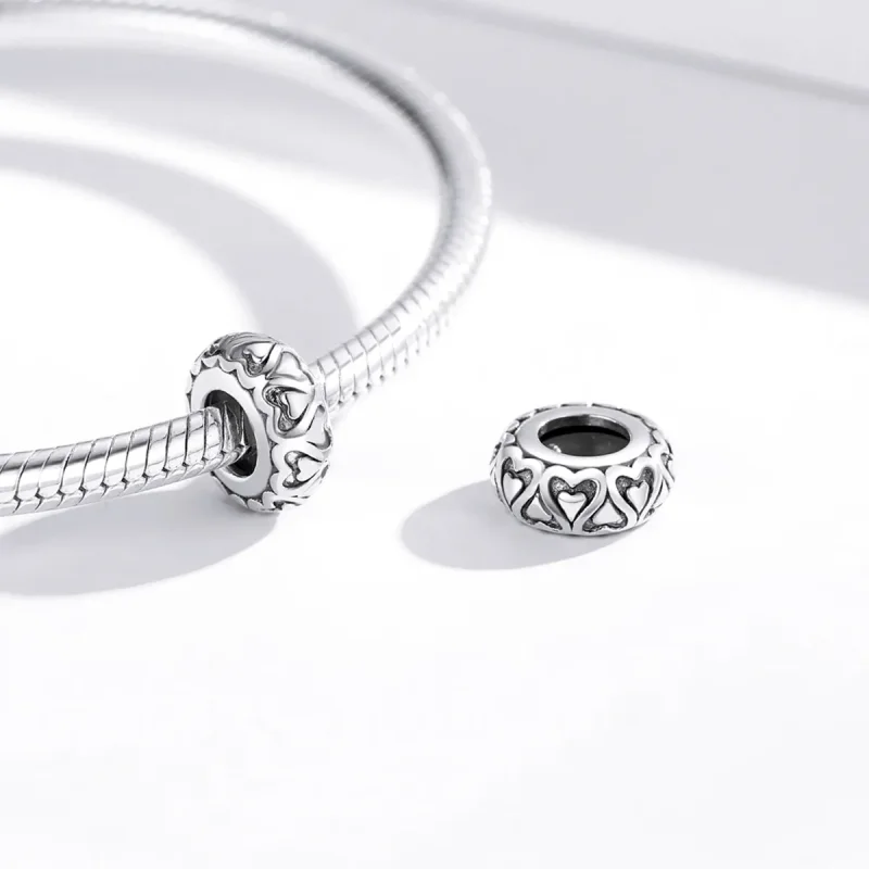 (image for) Pandora Style Lace Love Spacer Charm - SCC1949 - View 3