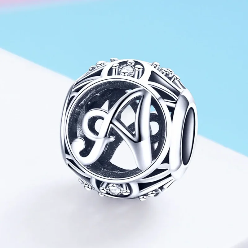 (image for) Pandora Style Letter-A Charm - SCC738-A - View 2