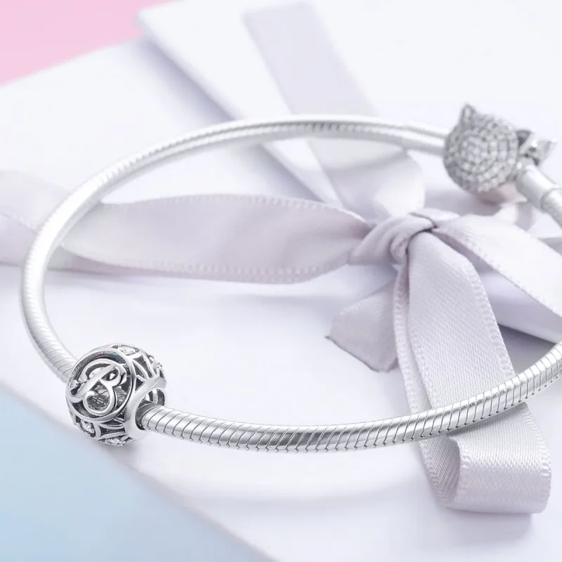 (image for) Pandora Style Letter-B Charm - SCC738-B - View 4