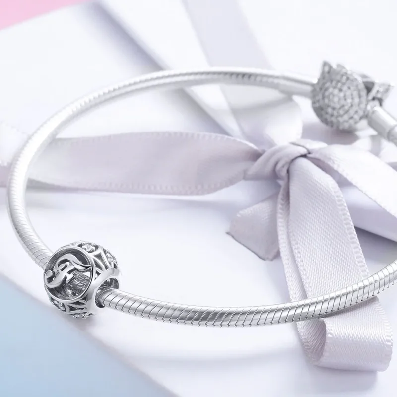 (image for) Pandora Style Letter-F Charm - SCC738-F - View 4