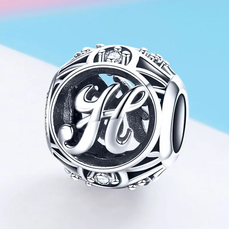 (image for) Pandora Style Letter-H Charm - SCC738-H - View 2