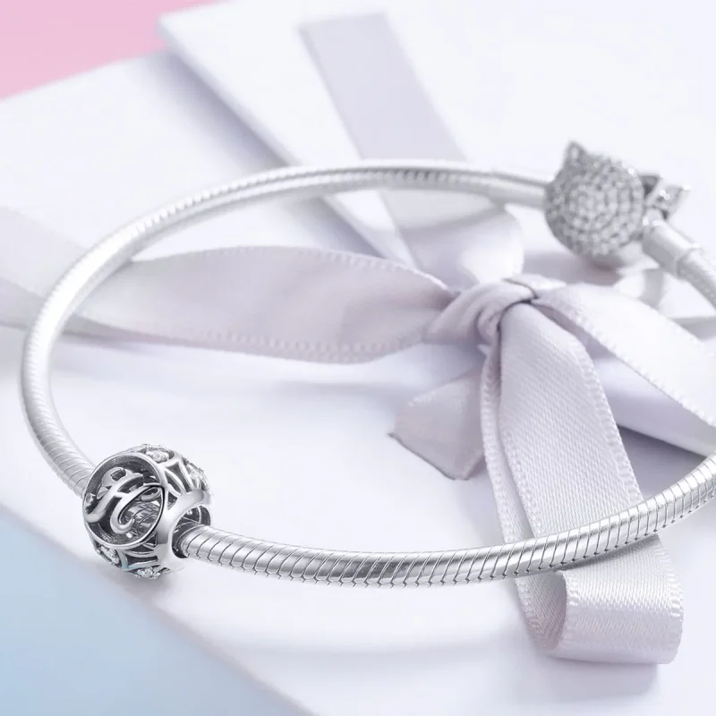 (image for) Pandora Style Letter-H Charm - SCC738-H - View 4
