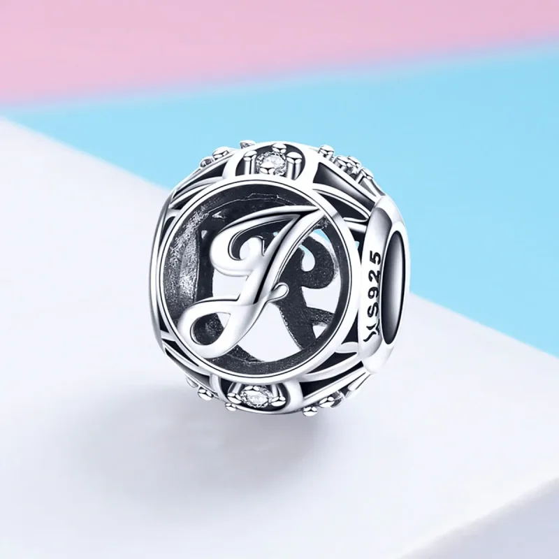 (image for) Pandora Style Letter-J Charm - SCC738-J - View 2