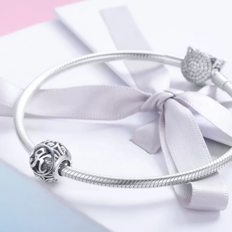 (image for) Pandora Style Letter-K Charm - SCC738-K - View 4