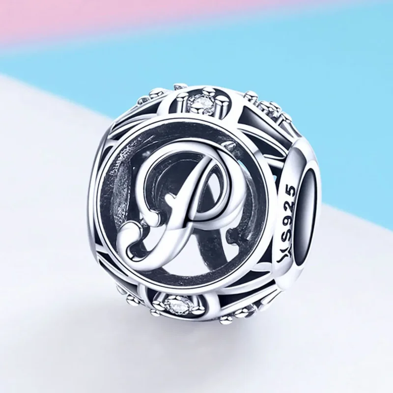 (image for) Pandora Style Letter-P Charm - SCC738-P - View 2
