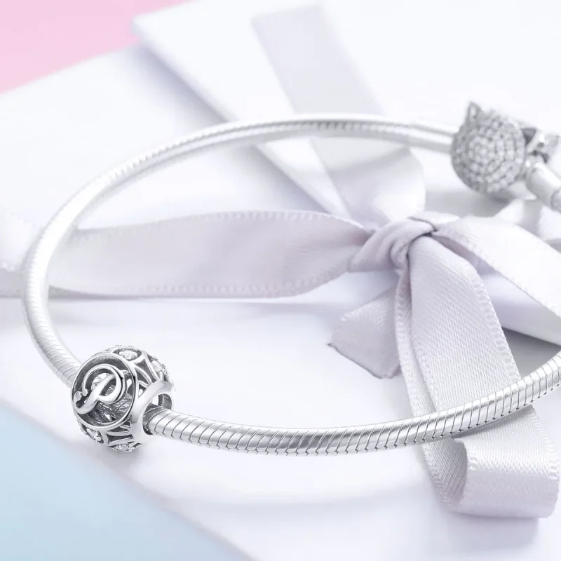 (image for) Pandora Style Letter-P Charm - SCC738-P - View 4