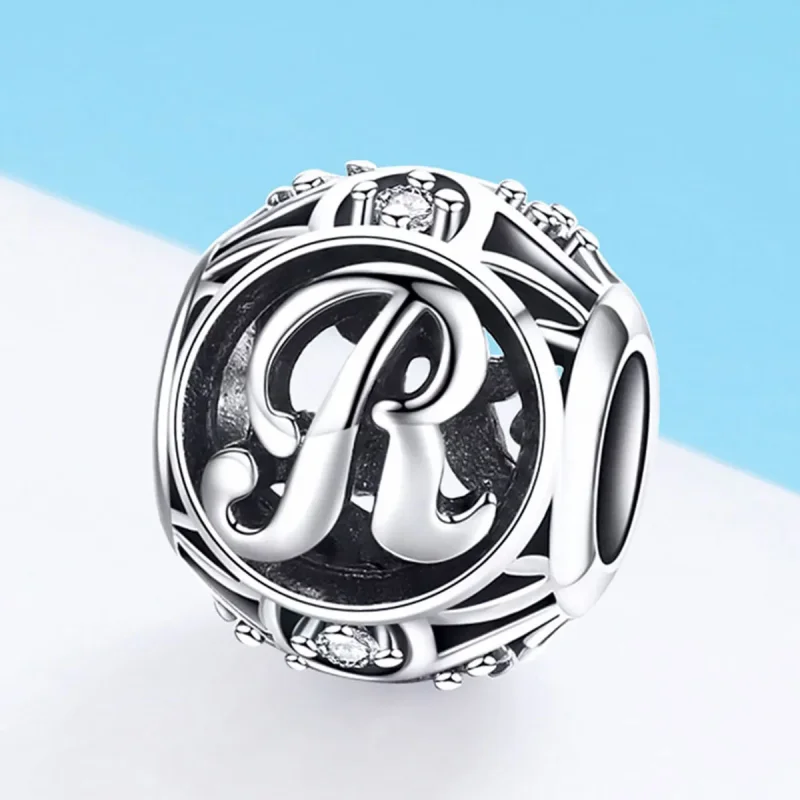 (image for) Pandora Style Letter-R Charm - SCC738-R - View 2