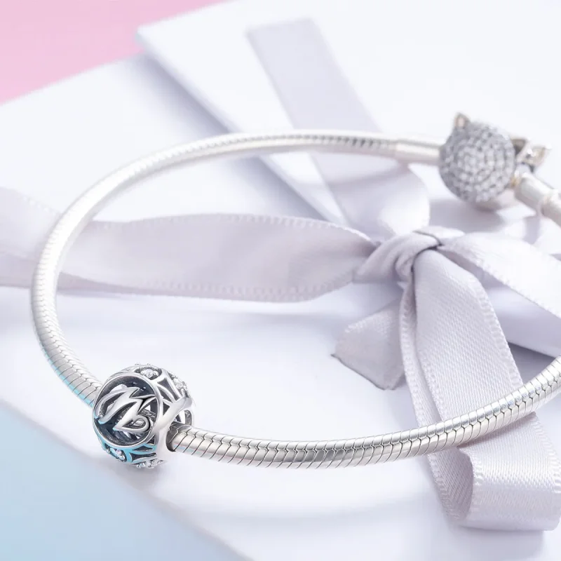 (image for) Pandora Style Letter-W Charm - SCC738-W - View 4