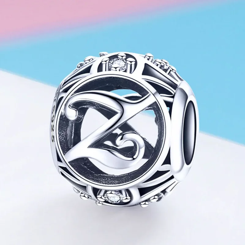 (image for) Pandora Style Letter-Z Charm - SCC738-Z - View 2
