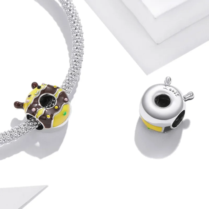 (image for) Pandora Style Little Bee Donuts Charm - SCC1878 - View 4