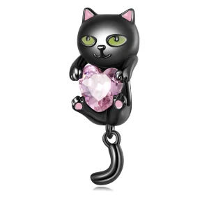 (image for) Pandora Style Little Black Cat Charm - SCC2329