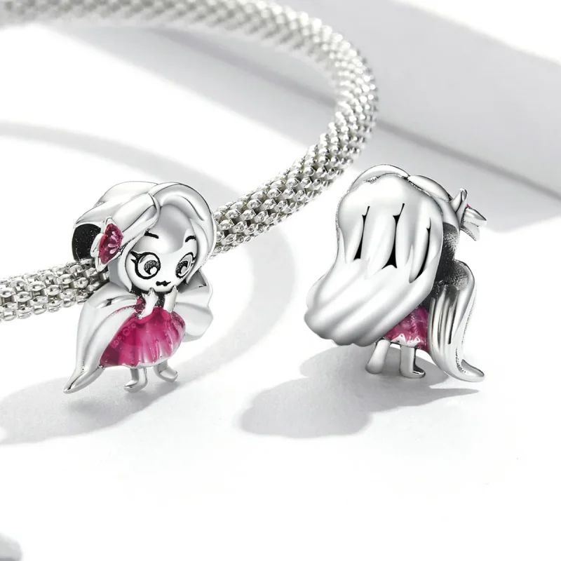 (image for) Pandora Style Long Hair Girl Charm - SCC2172 - View 4