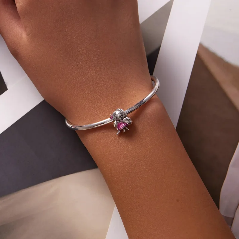 (image for) Pandora Style Long Hair Girl Charm - SCC2172 - View 5