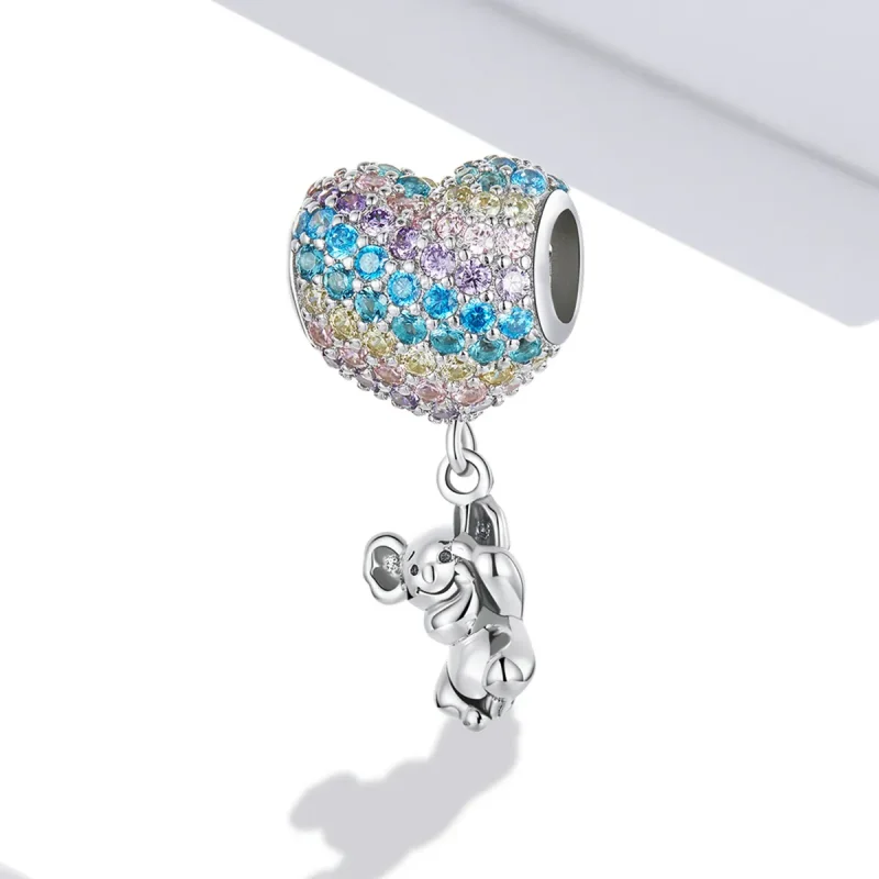 (image for) Pandora Style Love Balloon Koala Charm - SCC2116 - View 2