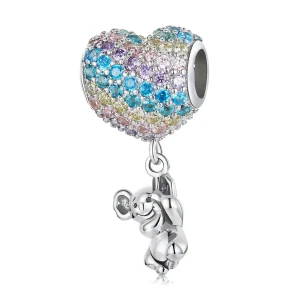 (image for) Pandora Style Love Balloon Koala Charm - SCC2116