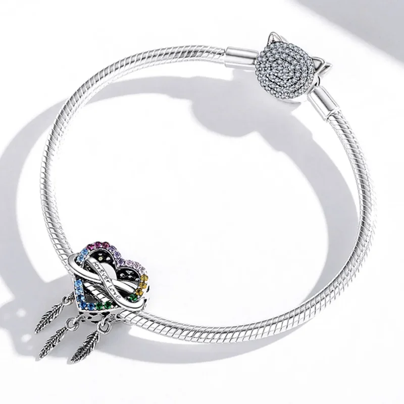 (image for) Pandora Style Love Dream Catcher Charm - BSC506 - View 3