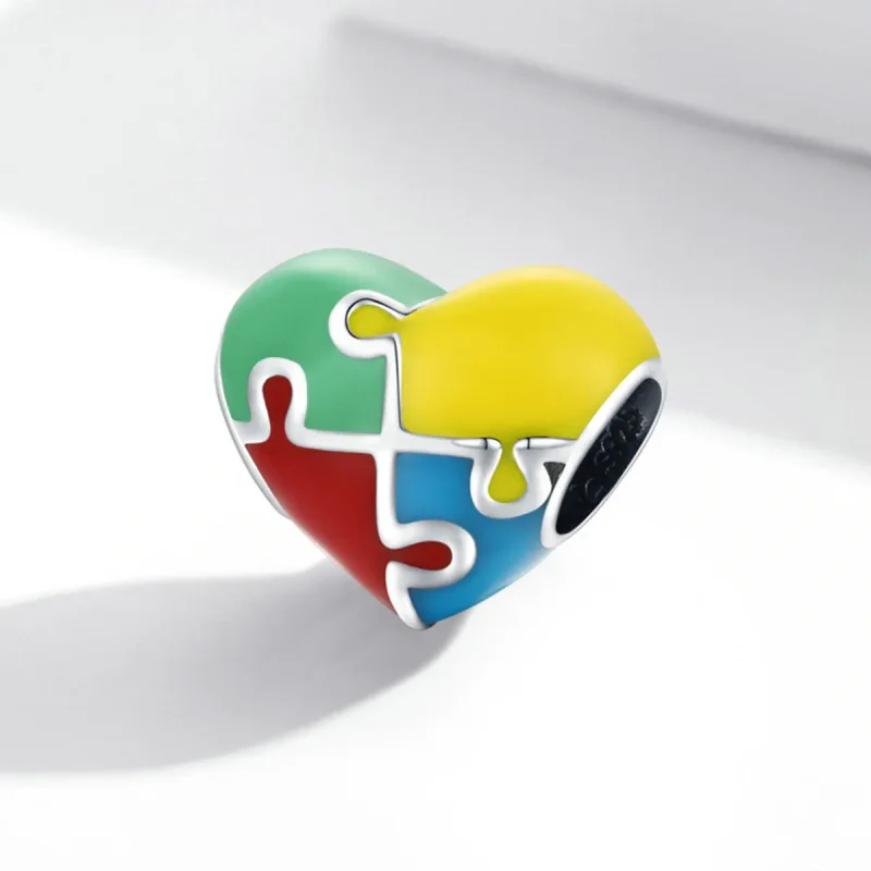 (image for) Pandora Style Love Puzzle Charm - BSC547 - View 2