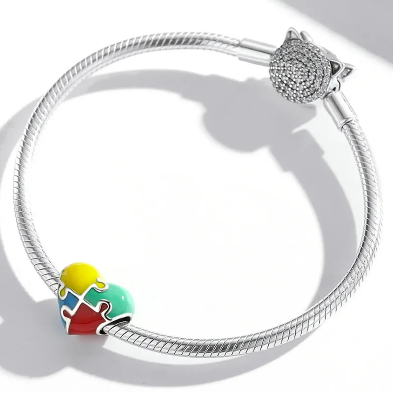 (image for) Pandora Style Love Puzzle Charm - BSC547 - View 3
