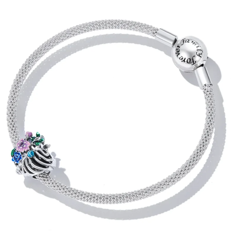 (image for) Pandora Style Love Rib Flower Charm - SCC2239 - View 5
