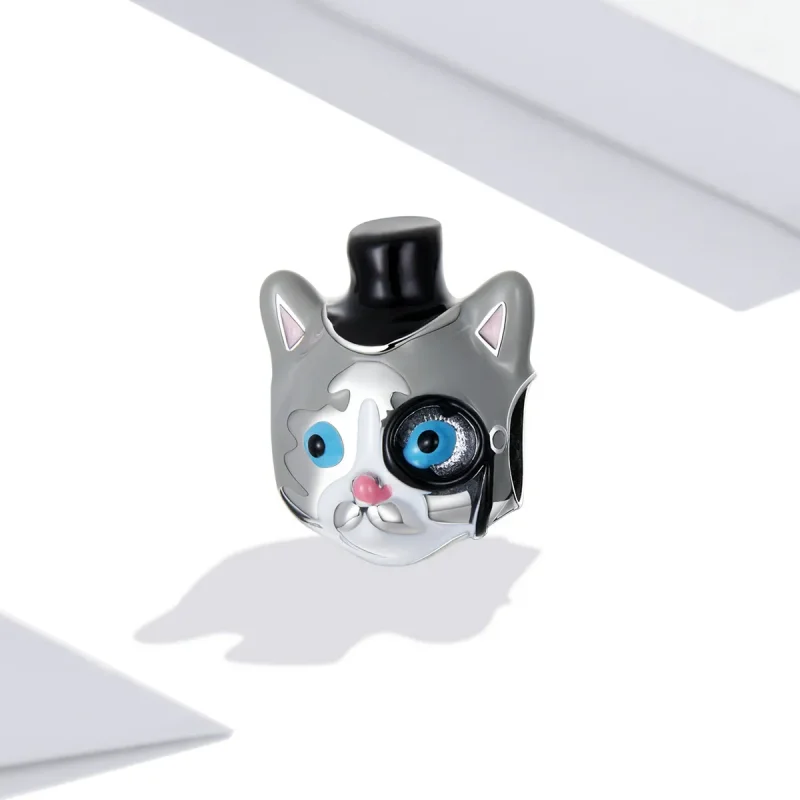 (image for) Pandora Style Magician Shorthair Cat Charm - SCC2091 - View 2