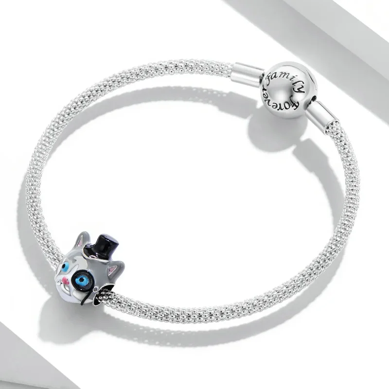 (image for) Pandora Style Magician Shorthair Cat Charm - SCC2091 - View 3