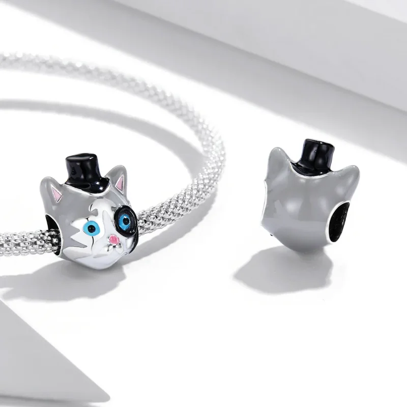 (image for) Pandora Style Magician Shorthair Cat Charm - SCC2091 - View 4