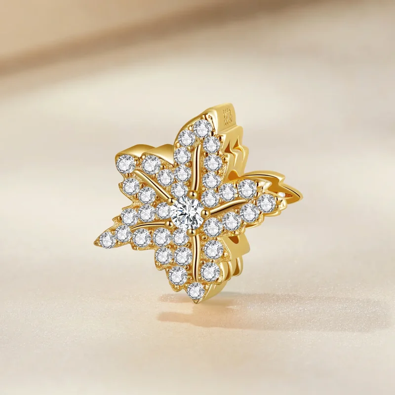 (image for) Pandora Style Maple Leaf Charm - BSC673 - View 2