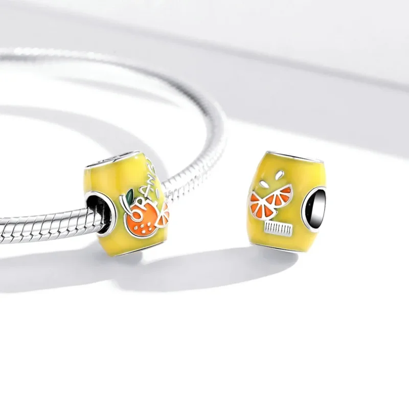 (image for) Pandora Style Mini Orange Juice Charm - SCC1948 - View 3