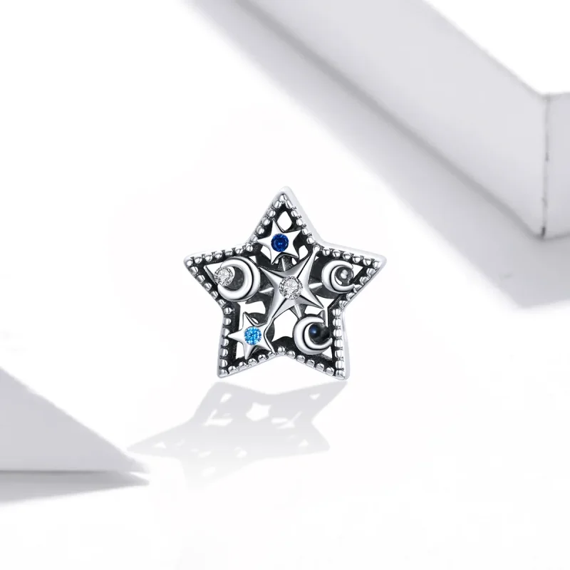 (image for) Pandora Style Moon and Stars Charm - BSC441 - View 2