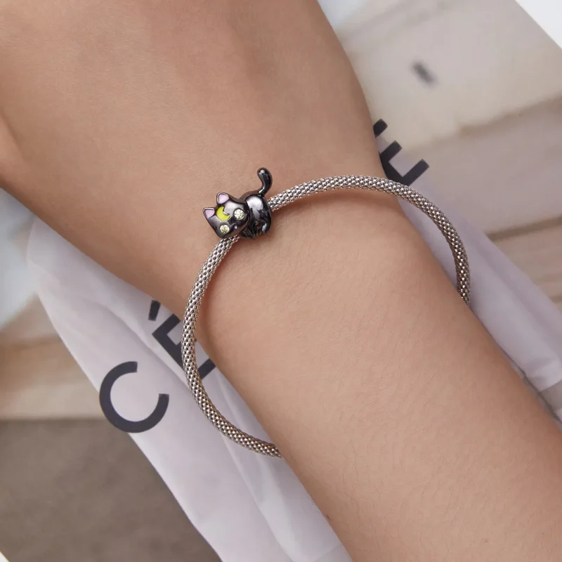 (image for) Pandora Style Moon Cat Charm - SCC2386 - View 6