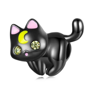 (image for) Pandora Style Moon Cat Charm - SCC2386