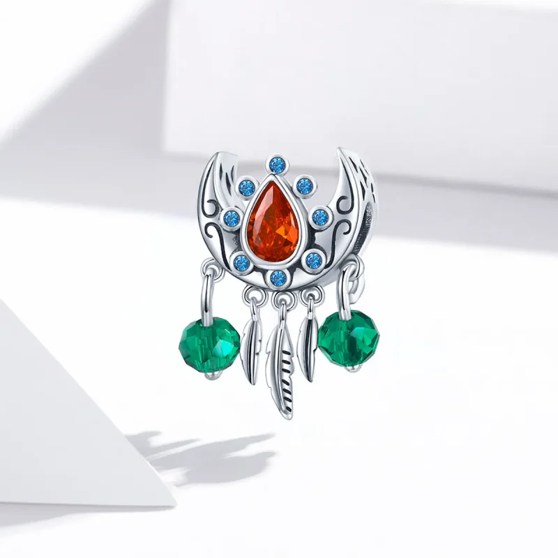 (image for) Pandora Style Moon Dream Catcher Charm - BSC452 - View 2