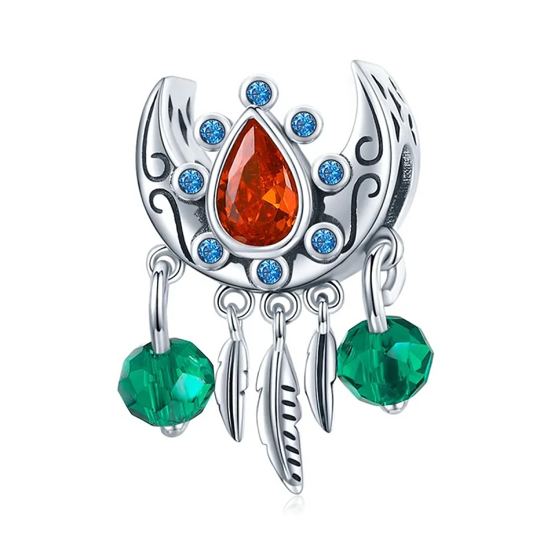 (image for) Pandora Style Moon Dream Catcher Charm - BSC452