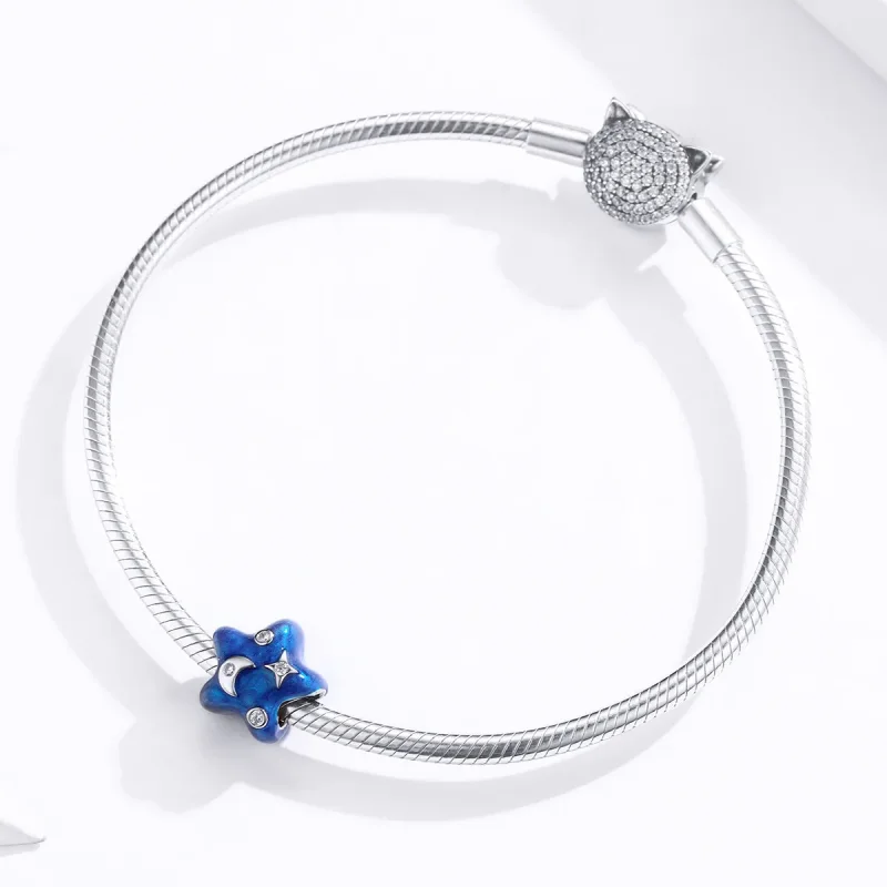 (image for) Pandora Style Moonlight Starry Sky Charm - BSC178 - View 3